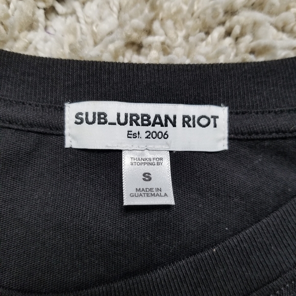 Sub_Urban Riot Black Graphic Tee Shirt - Picture 3 of 6